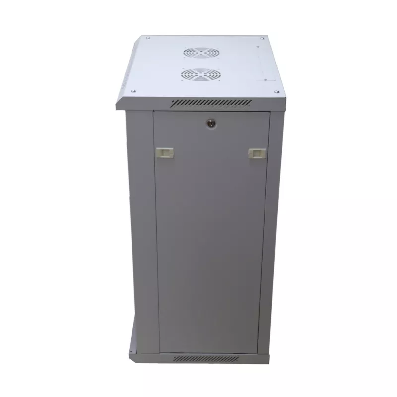 Pie sienas stiprināms statīvs Extralink Rackmount skapis 18U 600x600 pelēks atslēgas slēdzene