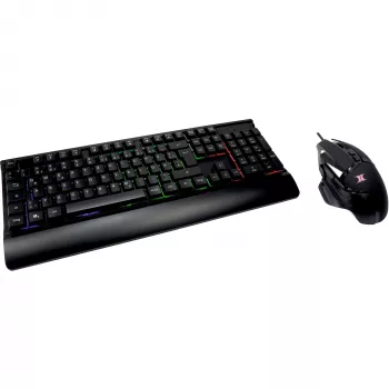 Vadu spēļu tastatūras un peles komplekts INTER-TECH KC-3000 RGB apgaismojums, USB savienojums