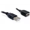 USB 2.0 pagarinātāja kabelis DeLOCK 82457 0,15 m melns