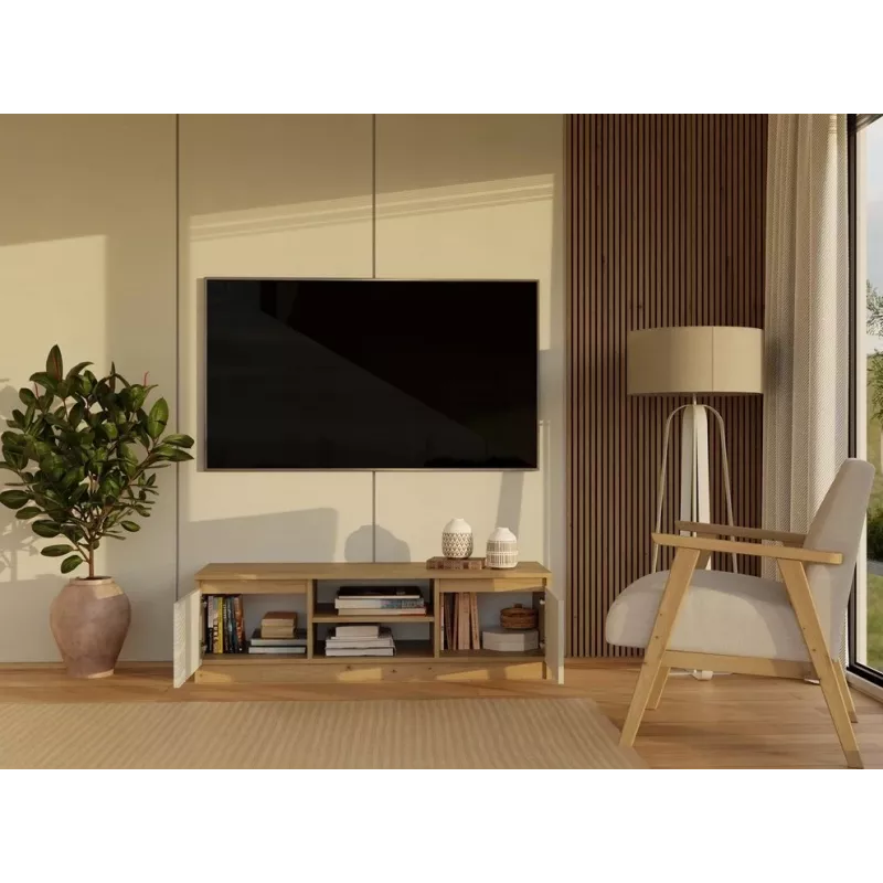 MALWA 120 TV skapis, artisan ozols/kašmira