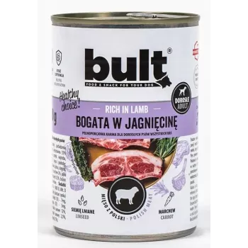 BULT mitrā suņu barība ar daudz jēra gaļas, 800 g