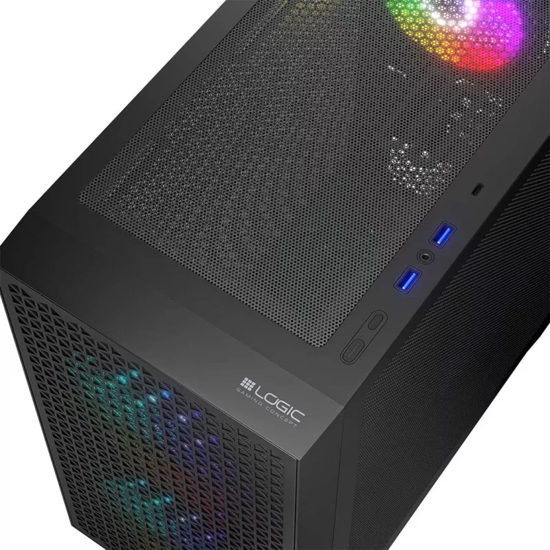 Logic DART PRO ARGB MINI USB-C PC korpuss melns