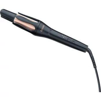 Lokšķēres Beurer HT 75 — 25 mm keramikas pārklājuma cilindrs, melns/vara apdare