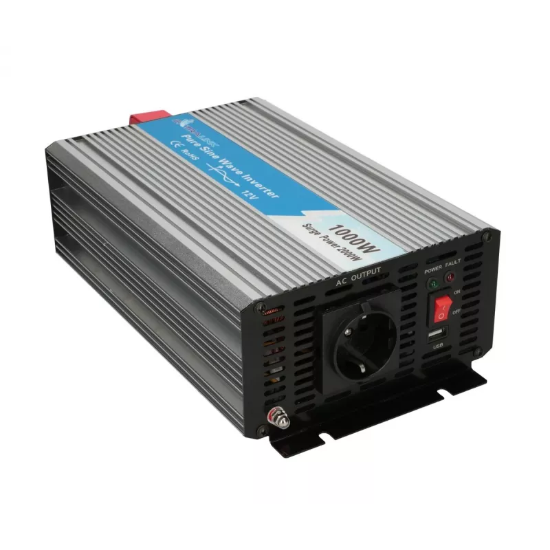Sprieguma pārveidotājs Extralink OPIP-1000W 12V 230V 1000W tīra sinusa vilnis