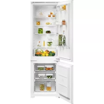 Iebūvējamais ledusskapis-sal dētājs Electrolux ENS3SE18S — nerūsējošais tērauds, augšējā saldētava, maināmas durvis, energoefektivitātes klase E