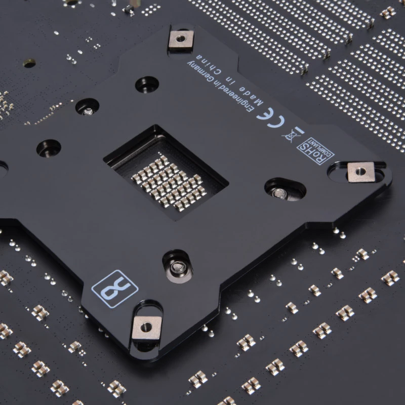Atbalsta plāksne Alphacool 13071, nerūsējošais tērauds, melna, 90 mm