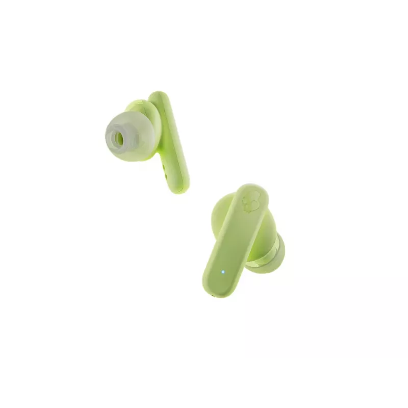 Bezvadu austiņas, kas ievietojamas ausī, Skullcandy Smokin’ Buds – zaļas, intraaurālas, 20–20000 Hz, 0,0406 kg