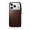 Mobilā tālruņa vāciņš Nomad Traditional Leather vāciņš iPhone 17 Pro, ādas mikrošķiedras, piemērots 6,3 collu (16 cm), brūns