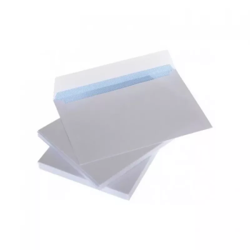 Aploksnes ar strīpu C6 114x162 mm, baltas 75g x 50 gab.