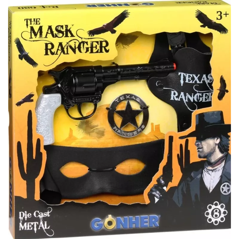 Gonher kovboja komplekts ar masku
