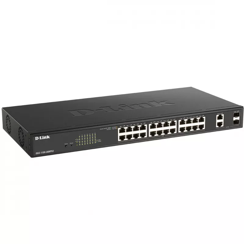 Pārvaldāms L2 Gigabit Ethernet komutators D-Link DGS-1100-26MPV2