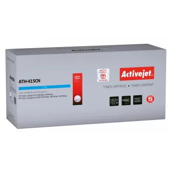 Activejet ATH-415CN toneris (aizstāj HP 415A W2031A; Supreme; 2100 lappuses; zils) ar mikroshēmu