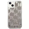 Karl Lagerfeld KLHCP14MLMNMS iPhone 14 Plus 6.7 cietais maciņš sudraba / sudraba Liquid Glitter Monogram