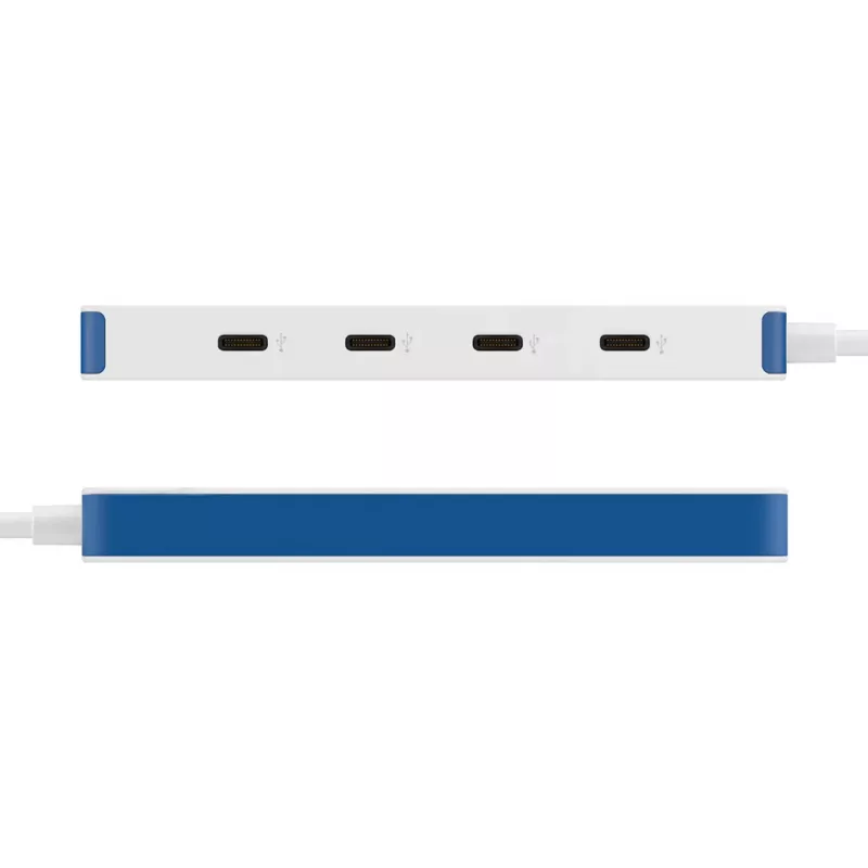 Hyper HyperDrive Flex 4 Portu USB-C Centrmezgls, Balts/Zils | HD5201BUGL