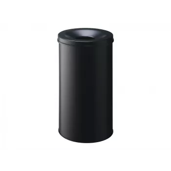 Durable atkritumu konteiners - apaļš - 60 L - tērauds - melns