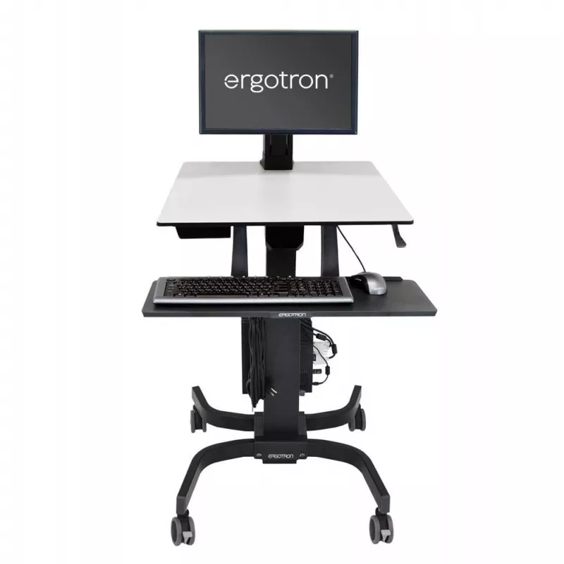 Ergotron WorkFit-C - Single LD Sit-Stand Workstation - Multividuālie ratiņi - Melns - Pelēks - 7,3 kg - 61 cm (24 collas) - 75 x 75, 100 x 100 mm - 360°