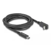 DeLOCK USB vads USB Type-C vīrišķais uz USB Type-C vīrišķais leņķveida 2m 5Gbps 4K PD 60W