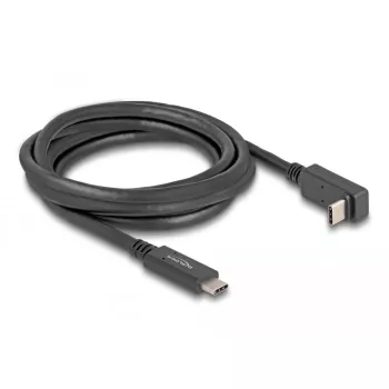 DeLOCK USB vads USB Type-C vīrišķais uz USB Type-C vīrišķais leņķveida 2m 5Gbps 4K PD 60W
