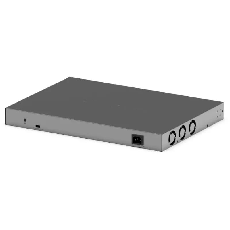 Vadāms Gigabit PoE komutators NETGEAR GS752TXUP — 48× Gigabit RJ-45, 10G atbalsts, 1U statīvs, 176 Gbit/s komutācijas jauda