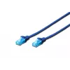 Savienojuma vads U/UTP Cat.5e PVC 0,5m zils