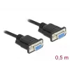 Seriālais kabelis DeLOCK 86614 Melns 0,5m RS-232