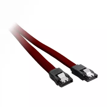 CableMod ModMesh - SATA kabelis - Serial ATA 150/300/600 - SATA (W) uz SATA (W) - 60cm - Asins sarkans (CM-CAB-SATA-N60KBR-R)