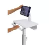Ergotron planšetdatoru ratiņi, SV10 - ratiņi planšetdatoram / tastatūrai - medicīnas - metāla - balta, alumīnija - ekrāna izmērs: līdz 30,5 cm (līdz 12 collām)