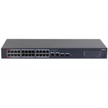 Dahua Technology CS4228-24GT-375 Managed L2 Gigabit Ethernet (10/100/1000) Power over Ethernet (PoE) Melns