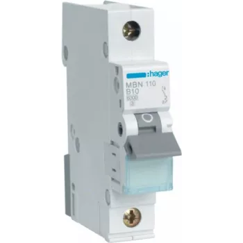 Automātiskais aizsargslēdzis Hager MBN110 1P, 10 A, 50–60 Hz
