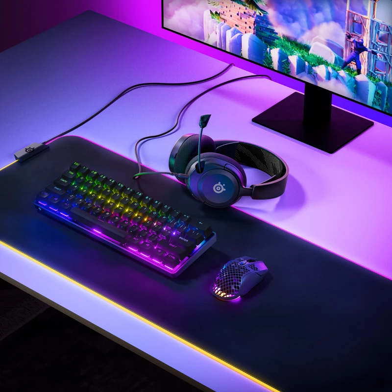 Steelseries Arctis Nova 1 austiņas, vadu, galvas saite, spēlēm, melna