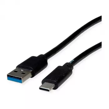 ROLINE RM USB 3.2 Gen 1 kabelis, A-C, ST/ST, melns, 0,5 m