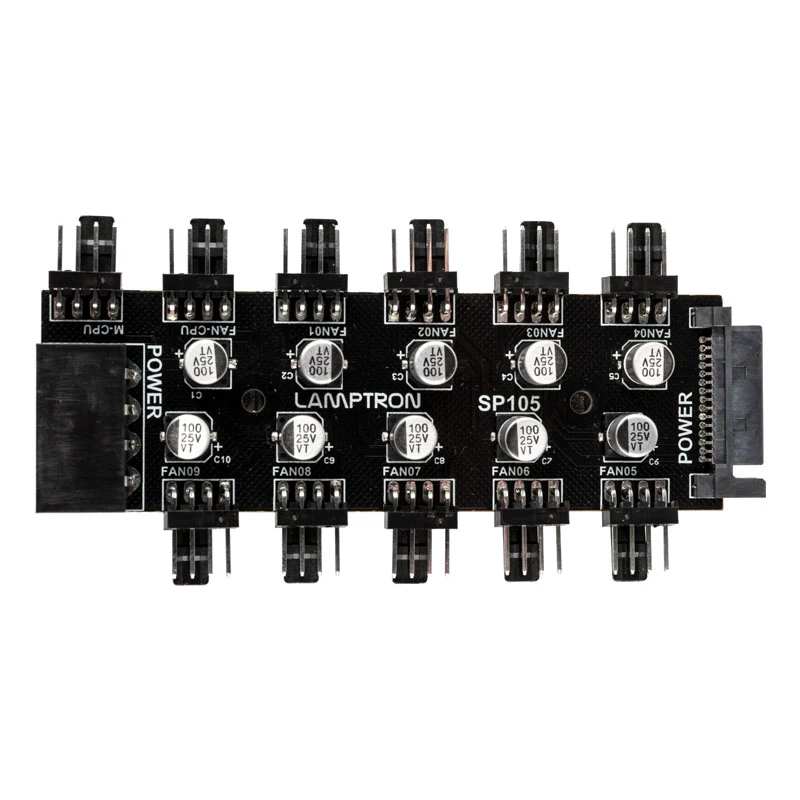 Lamptron SP105 10x PWM ventilatoru centrmezgls