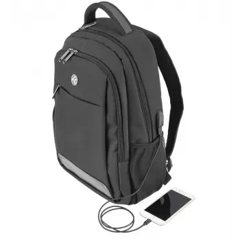 Piezīmjdatora mugursoma Tellur Companion 15.6 collas ar USB pieslēgvietu, melna