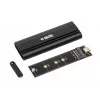 SSD korpuss IBOX HD-07 1x M.2 diskam, USB 3.2 Gen 2 (10 Gbit/s), USB-C, melns