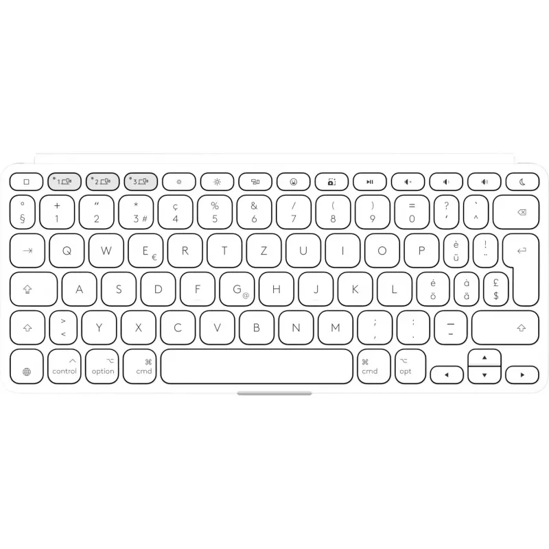 Logitech KEYS-TO-GO 2 tastatūra, bezvadu, integrēts vāciņš, Bluetooth LE, DE izkārtojums