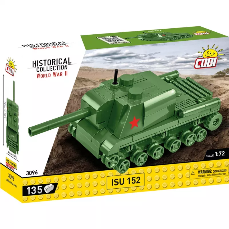 Cobi ISU 152 būvkomplekts — Otrā pasaules kara tēma, 135 detaļas, zaļš