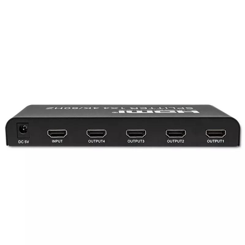 Qoltec 51799 Aktīvais HDMI sadalītājs 4 x HDMI 4K x 2K | 6Gb/s | 60Hz