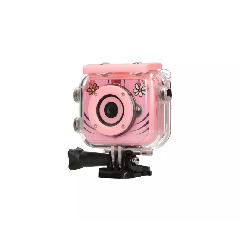 Bērnu digitālā sporta kamera Extralink H18 rozā - IP68, 1080p, 2 collu ekrāns