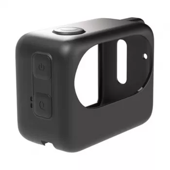 Uzlādes futrāļa silikona pārvalks Insta360 GO 3 no Puluz (melns) - Aizsargājošs uzlādes futrālis