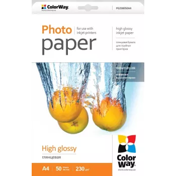 Fotopapīrs A4 ColorWay PG230050A4, 230 g/m², 50 loksnes
