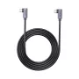USB-C kabelis Unitek C14147ABK01-1M, 1 m, 90° leņķa savienotāji, USB PD 3.0 100 W, datu pārraide 480 Mb/s, melns