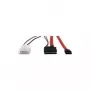 Inter-Tech - SATA kabelis - Slimline SATA uz SATA, iekšējais barošanas avots, 2 kontaktu - 30 cm - sarkans (88885264)