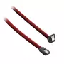 CableMod ModMesh - SATA kabelis - Serial ATA 150/300/600 - SATA (W) taisnleņķa uz SATA (W) - 60 cm - asins sarkans (CM-CAB-RSAT-N60KBR-R)