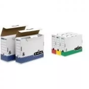 Fellowes arhīva kaste R-Kive PRIMA, balti zila (B)80 mm, izgatavota no 100% pārstrādāta kartona, 100% pārstrādājama (0026401)