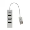 Sbox H-204W USB 4 portu HUB Kokosriekstu balts