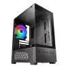 TACENS Mars Gaming MC-SE2 — Mini-ITX / Micro-ATX, melns, sānu logs, apakšā izvietots barošanas bloks, atbalsta 2x2,5 collu + 1x3,5 collu