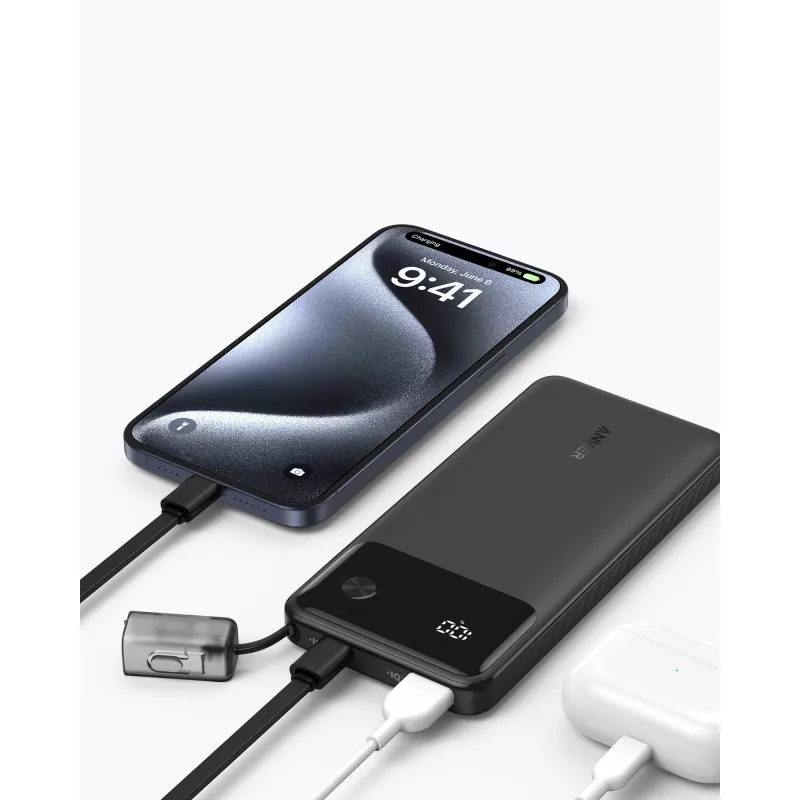 Anker Innovations Power Bank 10 000mAh 22.5W Melns (A1388G11)