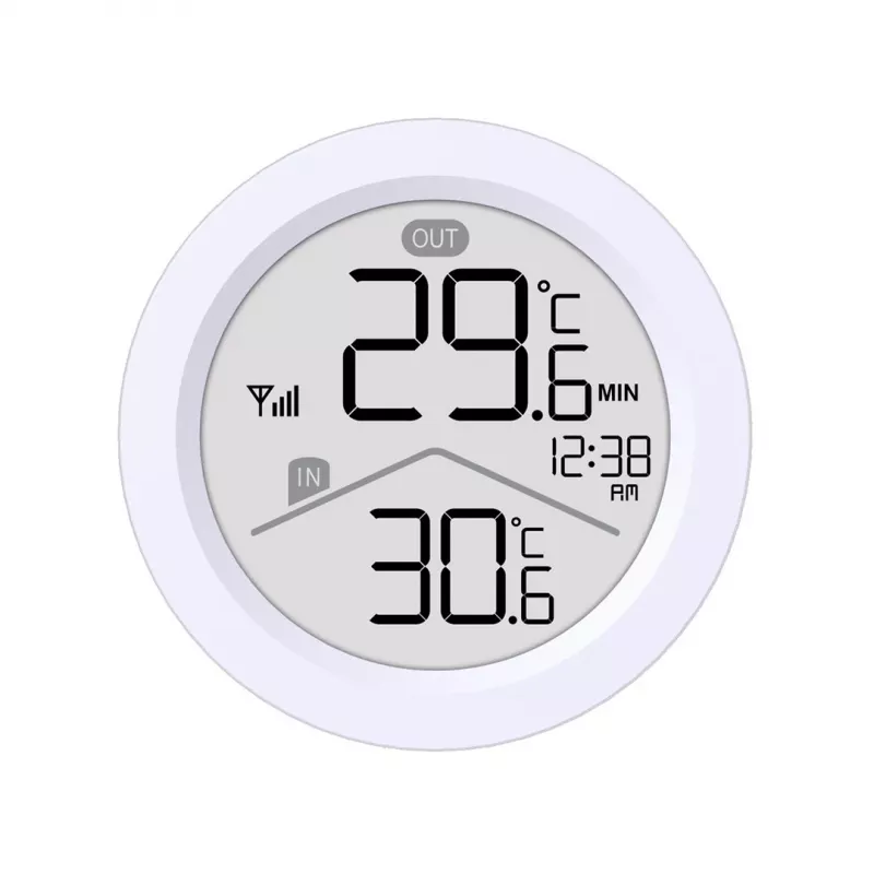 GreenBlue bezvadu laikapstākļu stacija, IEKŠĀ/ĀRĀ temperatūra, pulkstenis, °C/°F izvēle, darbības rādiuss līdz 60 m, GB162