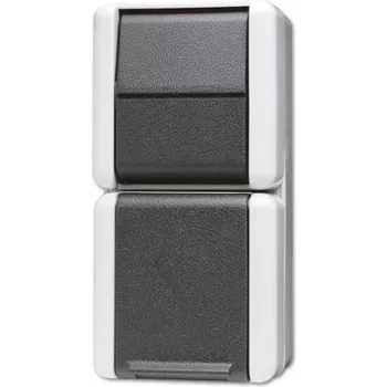 Kontaktligzda JUNG 876 W, viena, 250 V 16 A, balta, 75×58×151 mm