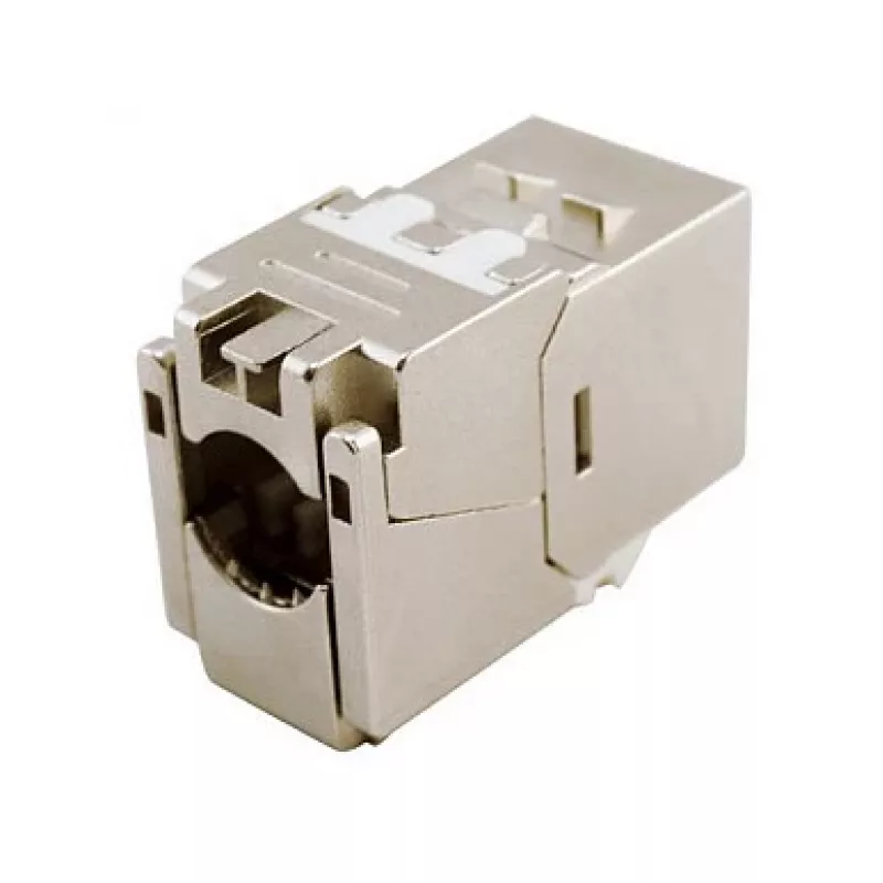 Ekranēts Cat.6A plāns Keystone savienotājs, EQUIP 767223, bez instrumentiem, RJ-45, plakans, sudraba, 8 gab.